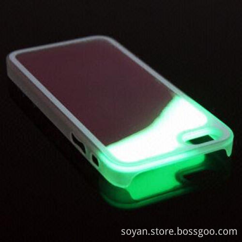 Glow PC Case for iPhone 5, Water Injection Case with Fluorescent Powder